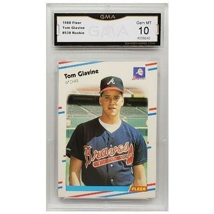 GRADED 10! TOM GLAVINE ROOKIE 1988 FLEER