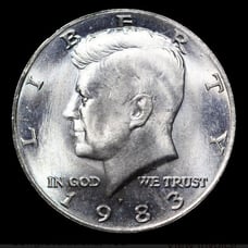 1983 Kennedy Half Dollar Graded MS-67+ SEGS