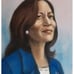 Blue Kamala 15x22 Laurie Cooper Original Artwork Kamala Harris * NOT A PRINT
