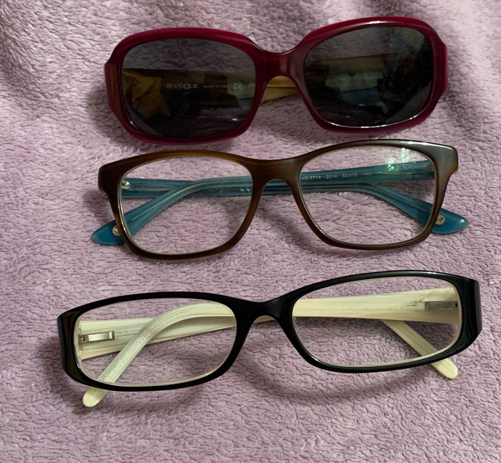3 Pairs of Vogue eyeglasses