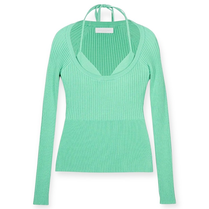 Jonathan Simkhai Jayline Pullover Kiwi Green 2 Piece Set Size XS fits Small NWT