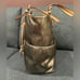 Michael Kors Silver and Black MK Jacquard Metallic Tote Bag
