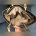 Michael Kors Silver and Black MK Jacquard Metallic Tote Bag