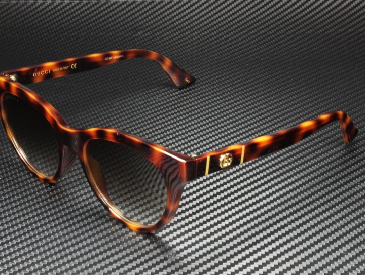 Gucci Women's Havana Shiny Brown Sunglasses!
