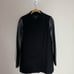 Theory Black Wool Blend Leather Sleeve Coat S Snap Closure