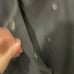 Theory Black Wool Blend Leather Sleeve Coat S Snap Closure