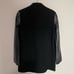 Theory Black Wool Blend Leather Sleeve Coat S Snap Closure
