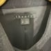 Theory Black Wool Blend Leather Sleeve Coat S Snap Closure