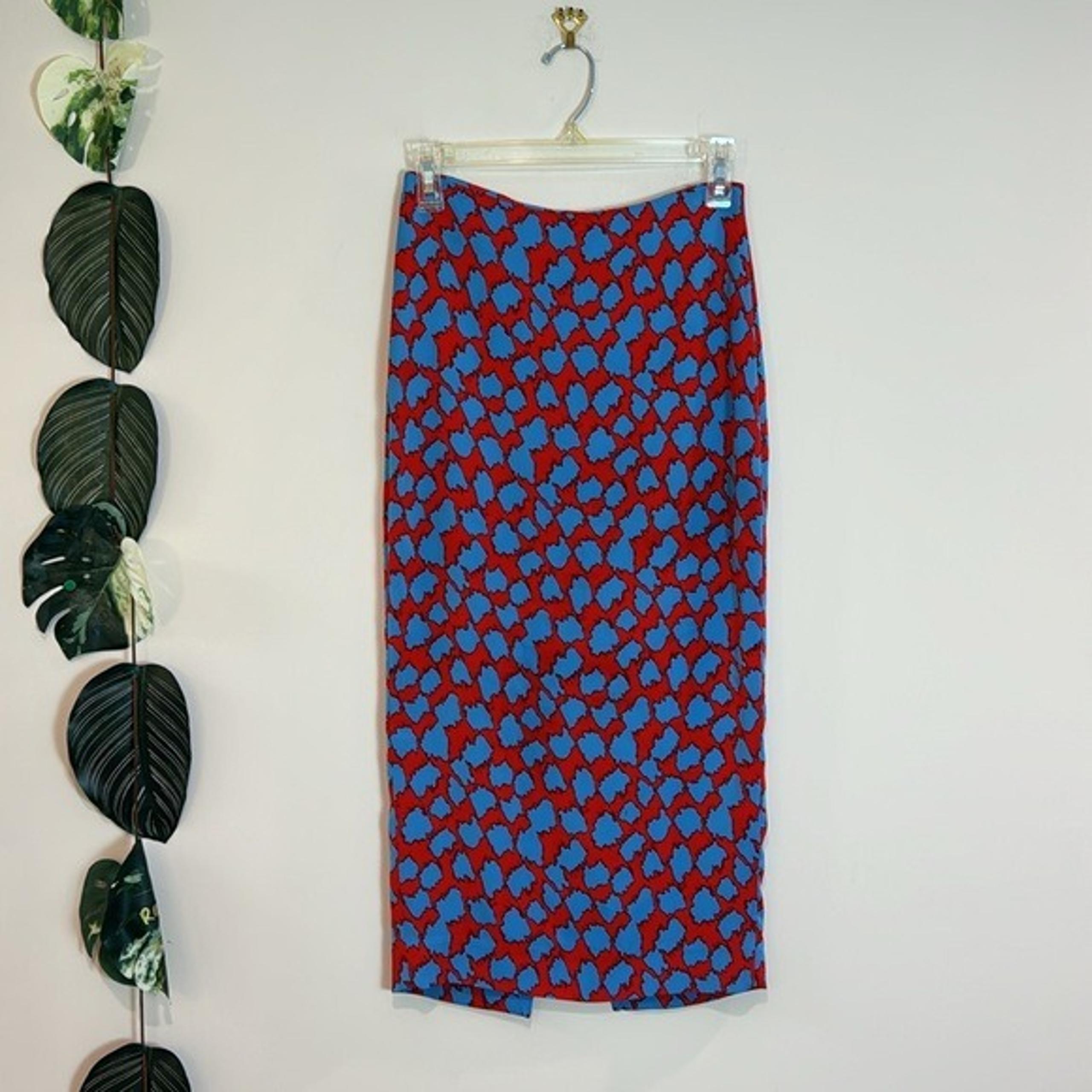 DVF Silk Blend Pencil Skirt 0
