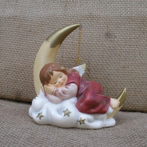 Goebel Sleeping Angel Crescent Moon Figurine