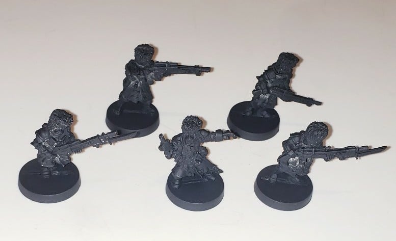 Warhammer 40k Imperial Guard Vostroyan First Born Squad x5 Metal OOP Primed