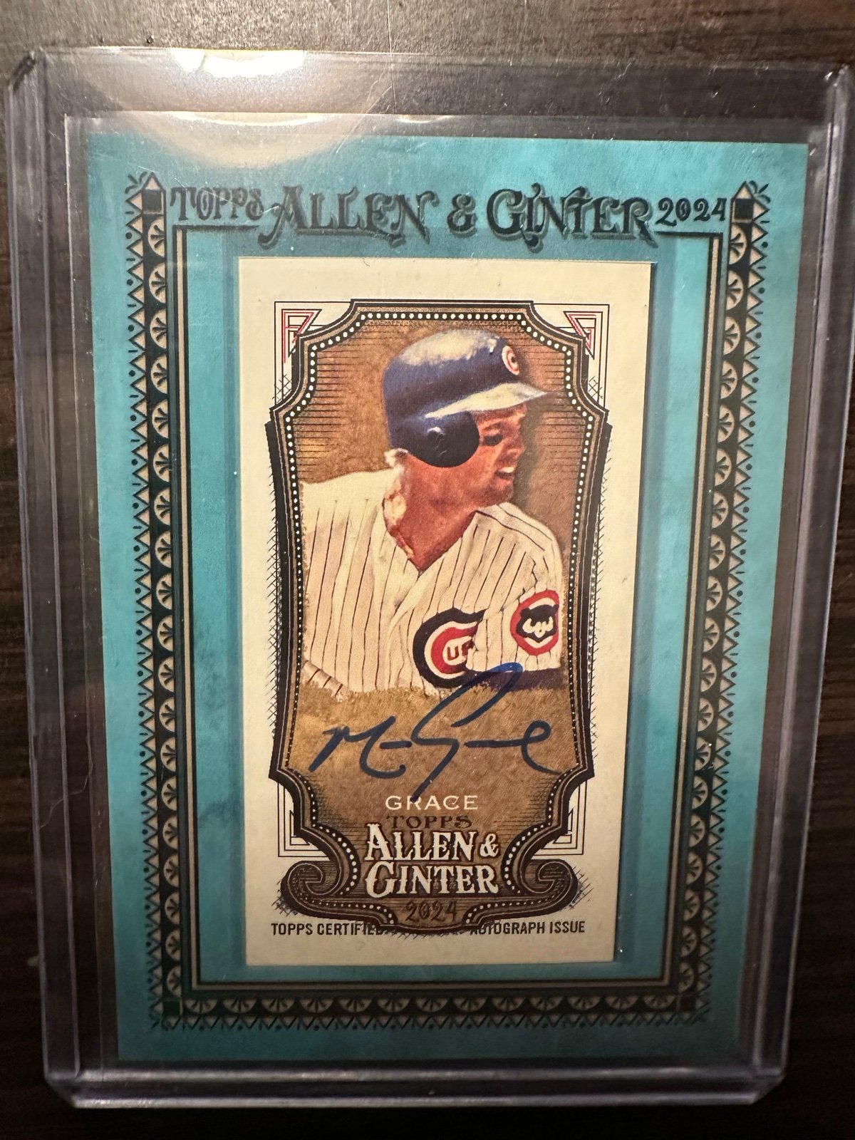 Mark Grace Framed Mini Auto /50 Allen Ginter 2024