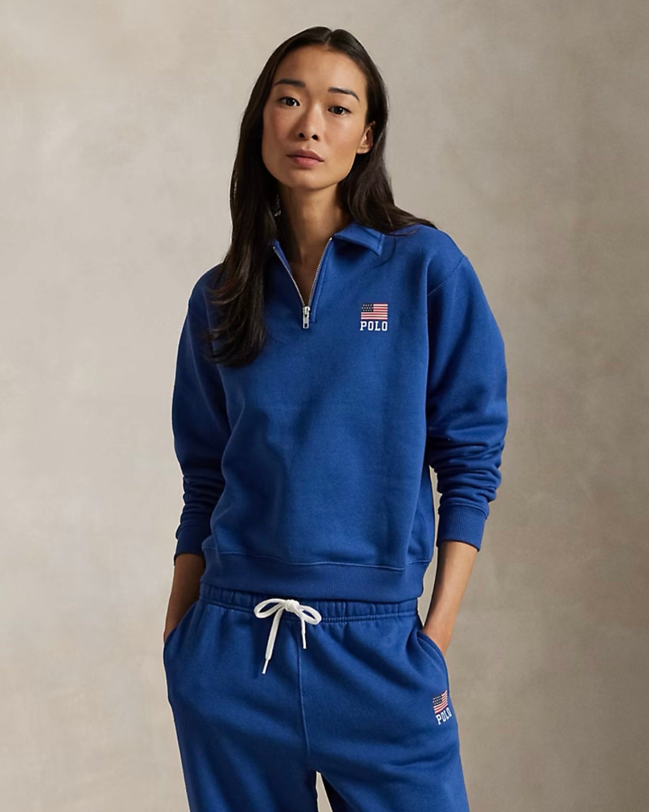 Polo Ralph Lauren Logo Flag Fleece Quarter-Zip sizeXL NWT
