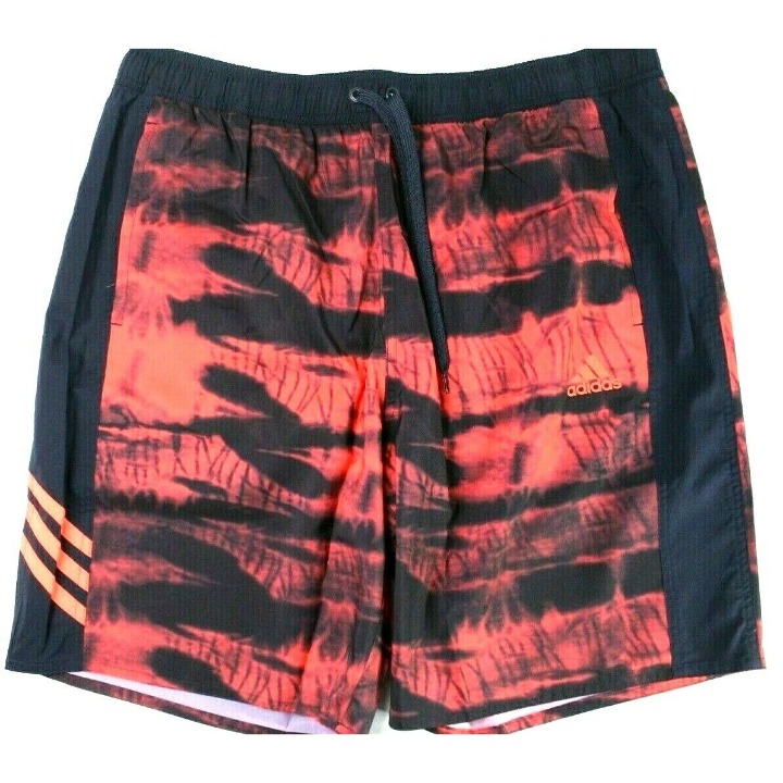 new adidas Mens 3-Stripes CLX Graphic Swim Shorts- tech indigo FJ3386- RARE
