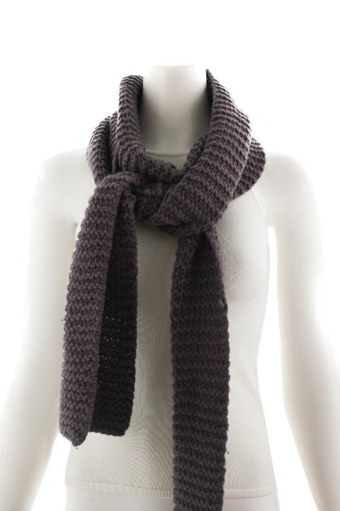 EILEEN FISHER Wool Cashmere Purple Knit Scarf
