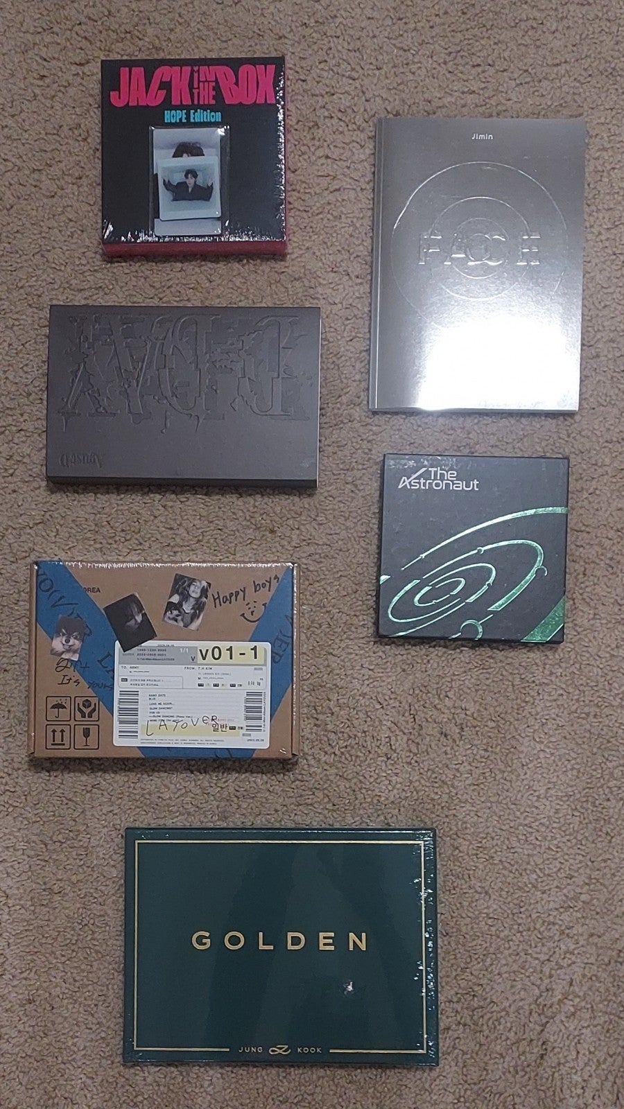 BTS SOLO ALBUMS JIN, SUGA, JIMIN, V, JK & JHOPE W/Photo Cards and Inclusions