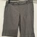 White House Black Market Suit Style Gray Long Bermuda Shorts with Rolled Cuff