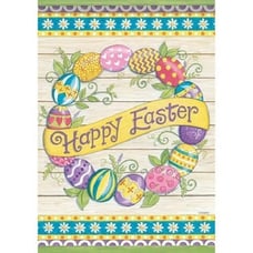 Easter Wreath House Flag- 2 Sided Message, 28 x 40