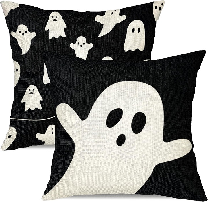 Halloween Pillow Cover 18x18 Set of 2 Ghost Halloween