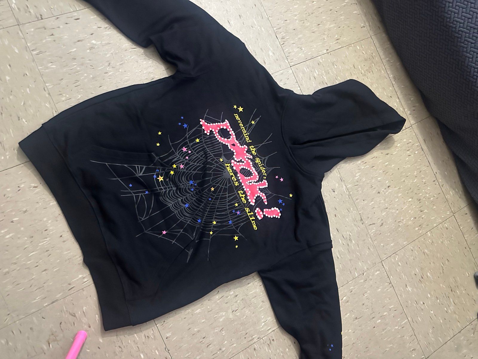 black sp5der hoodie
