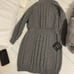 NWT Lulu’s matching grey cable knit turtleneck sweater and skirt set