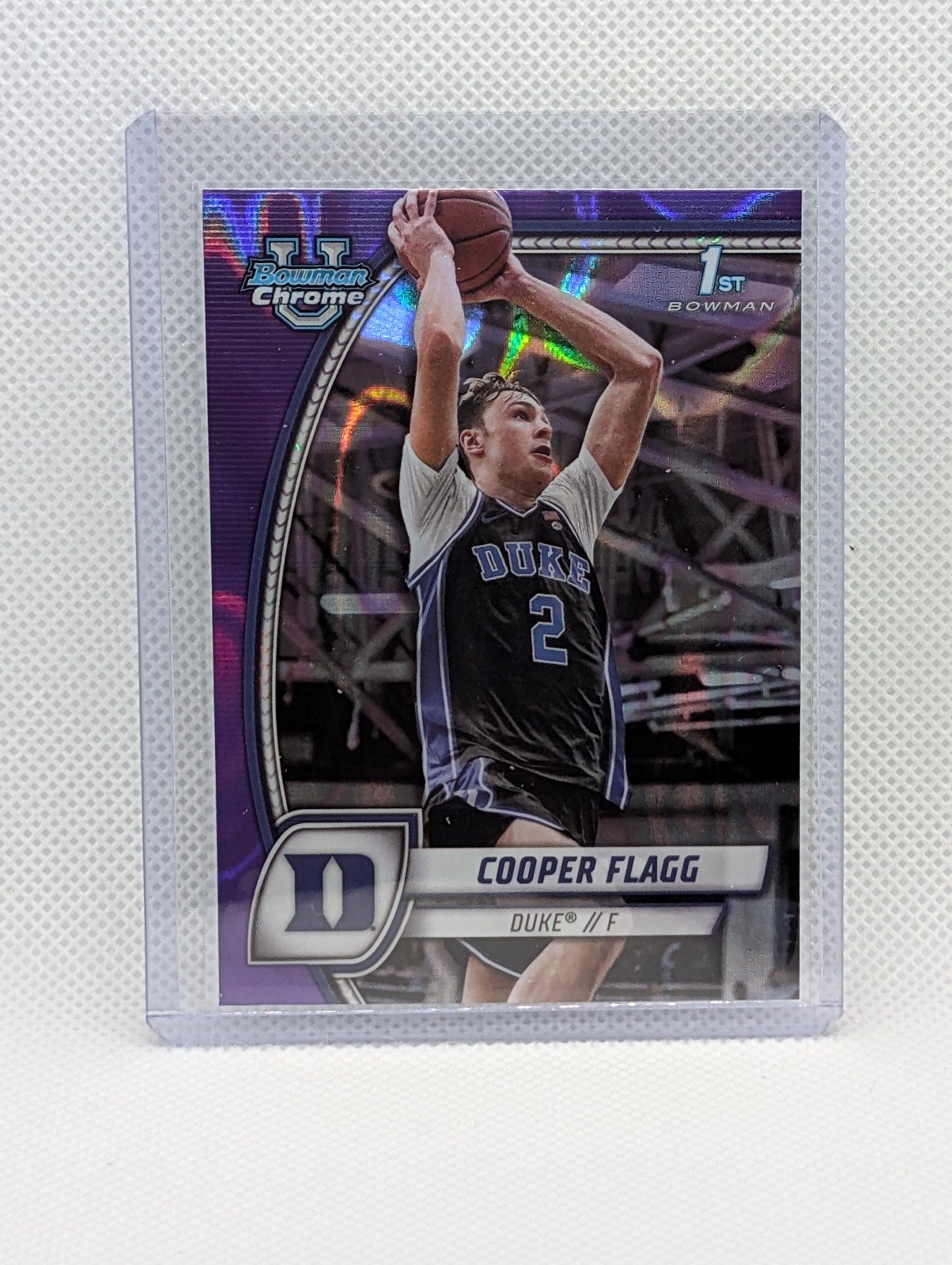 COOPER FLAGG 2024-25 Bowman Chrome U PURPLE LAVA 1st BOWMAN #16 DUKE SP