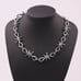 20 Womens 18K White Gold Barbed Wire Chain Link Necklace 18 K Silver Jewelry