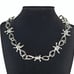 20 Womens 18K White Gold Barbed Wire Chain Link Necklace 18 K Silver Jewelry