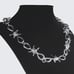 20 Womens 18K White Gold Barbed Wire Chain Link Necklace 18 K Silver Jewelry