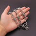 20 Womens 18K White Gold Barbed Wire Chain Link Necklace 18 K Silver Jewelry