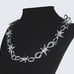 20 Womens 18K White Gold Barbed Wire Chain Link Necklace 18 K Silver Jewelry