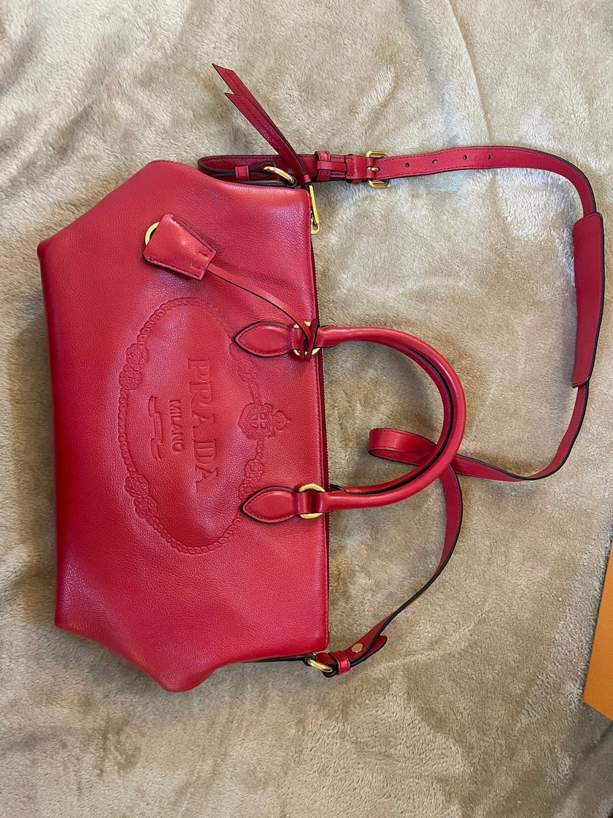 Embossed prada logo Tote Two Way bag