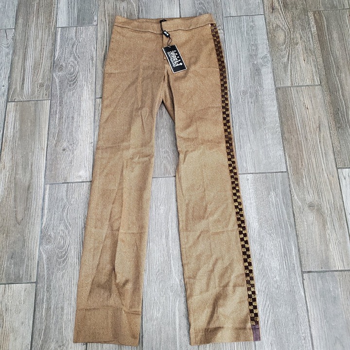 Vtg Y2K Gianfranco Ferre Jeans Beaded Pants 30 / 44 Metallic Bootcut With Tag