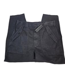 NWT Banana Republic Faded Black Tapered Leg Barrel Pants Size 12 Women's K69