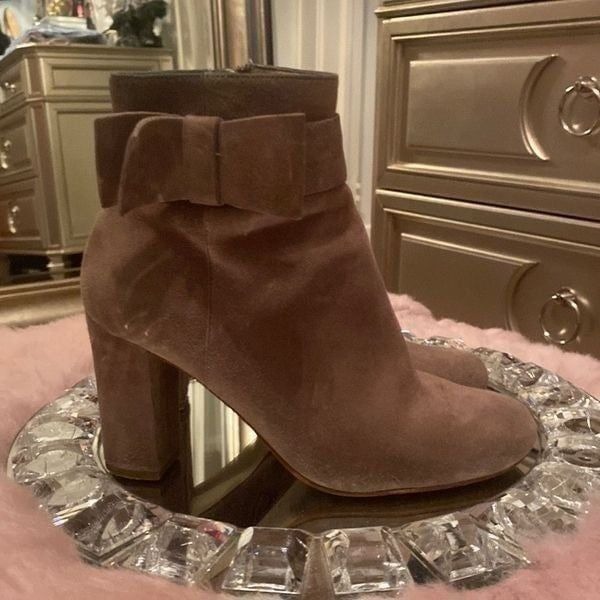 Kate Spade suede booties with bow
