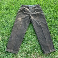 90s Vintage High Rise Wide Leg Pleated Front Hem Corduroy Dockers Recode 36x32