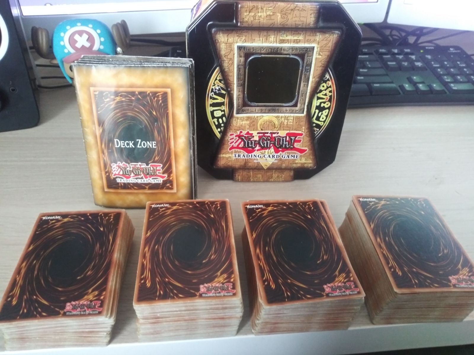 Yugioh Card Lot With Vintage Tin and Mat
