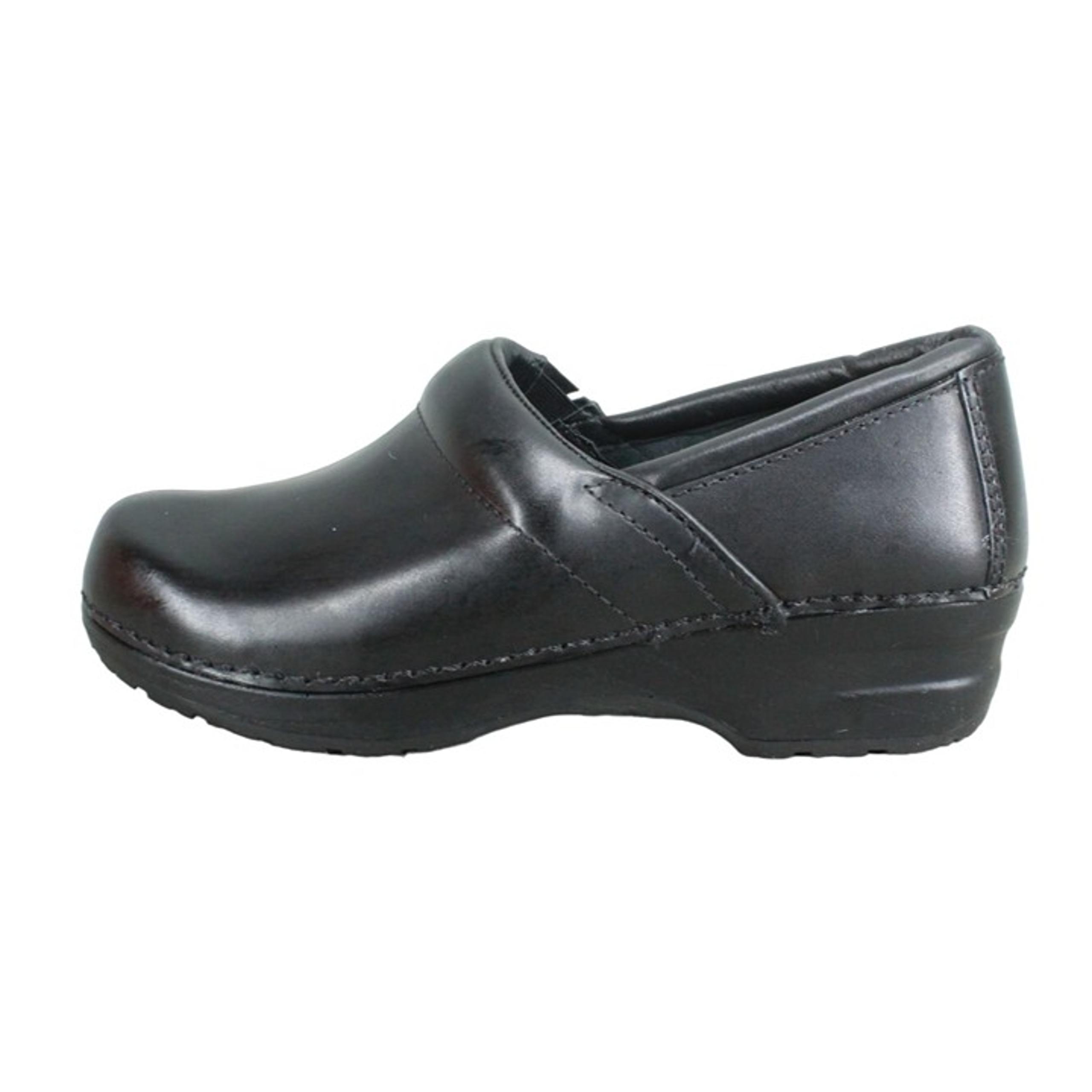 LL Bean Women's Classic Black Leather Stitched Comfort Working Casual Clogs 6 M