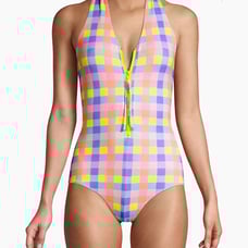 Paper London Inagua Zip Front Swimsuit Size S
