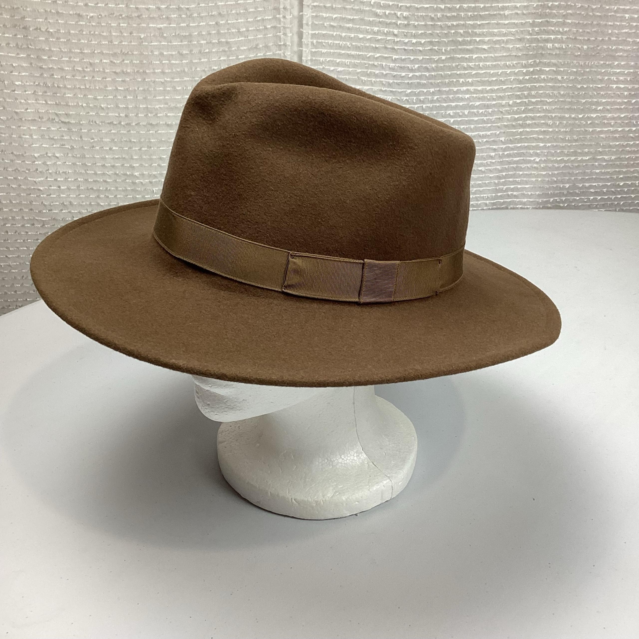 Vintage Cabela’s Brown Wool Wide Brim Felt Fedora Hat with Band Men’s Medium