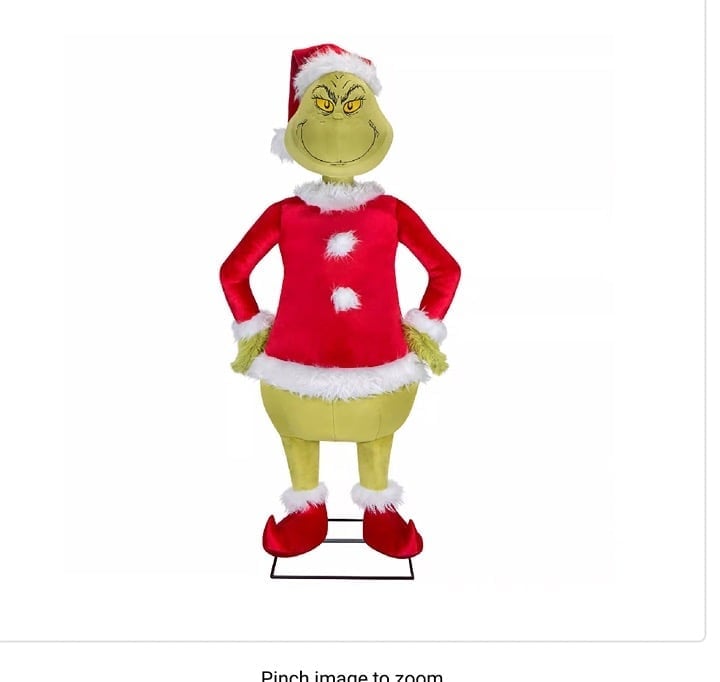 The Grinch Dr. Seuss Multicolored Grinch Animated Decor 48 in.