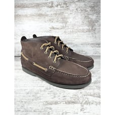 Mens J.Crew Dark Brown Leather Chukka Boat Boot Sz 8.5