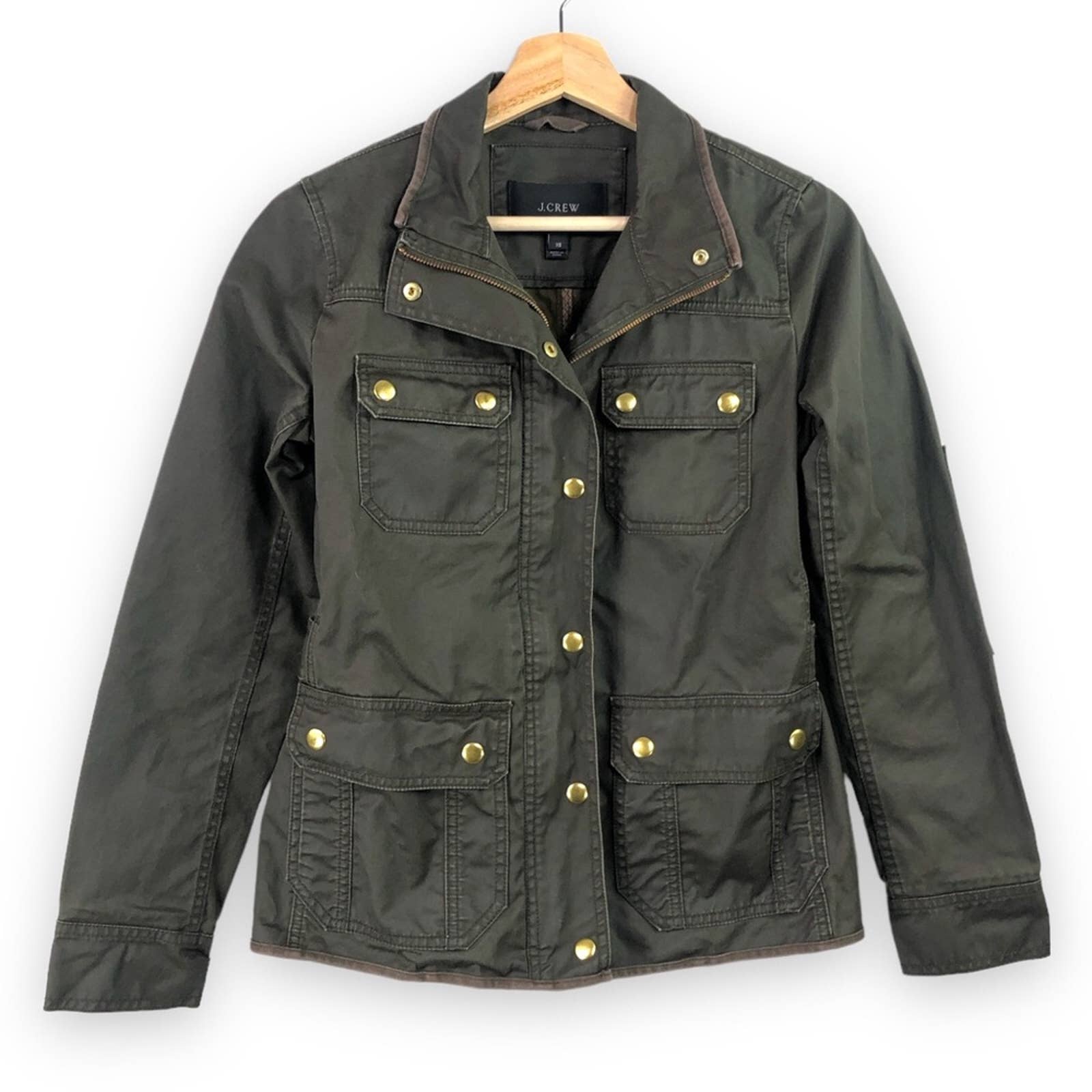 J. Crew - Waxed Cotton Downtown Field Jacket Military - XS