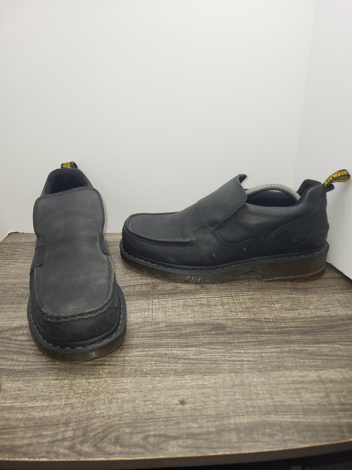 Dr Doc Martens Garren Men’s Size 12 Black Leather Chunky Platform Loafer