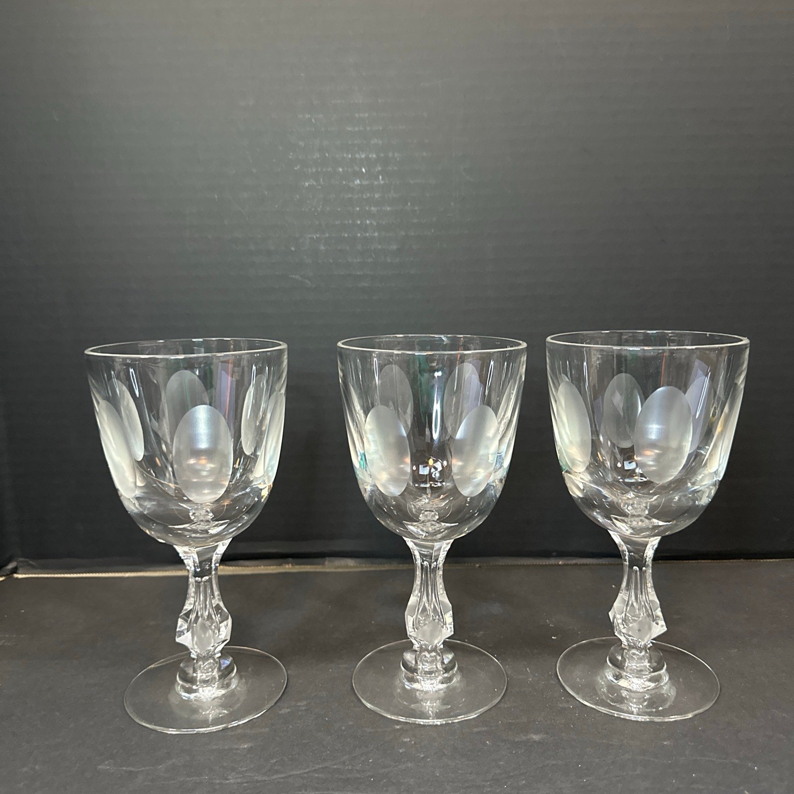 Tiffin Franciscan Mirage Water Goblets Set of 3
