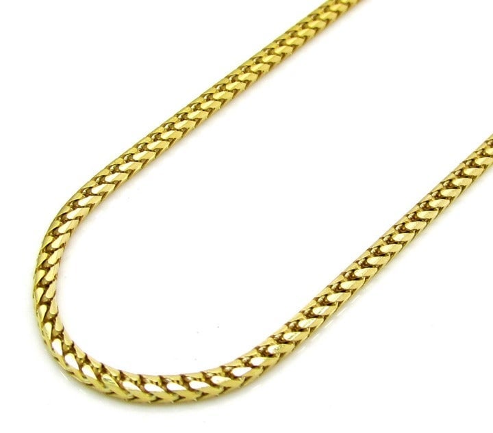 10K Real GOLD SOLID SKINNY FRANCO LINK CHAIN