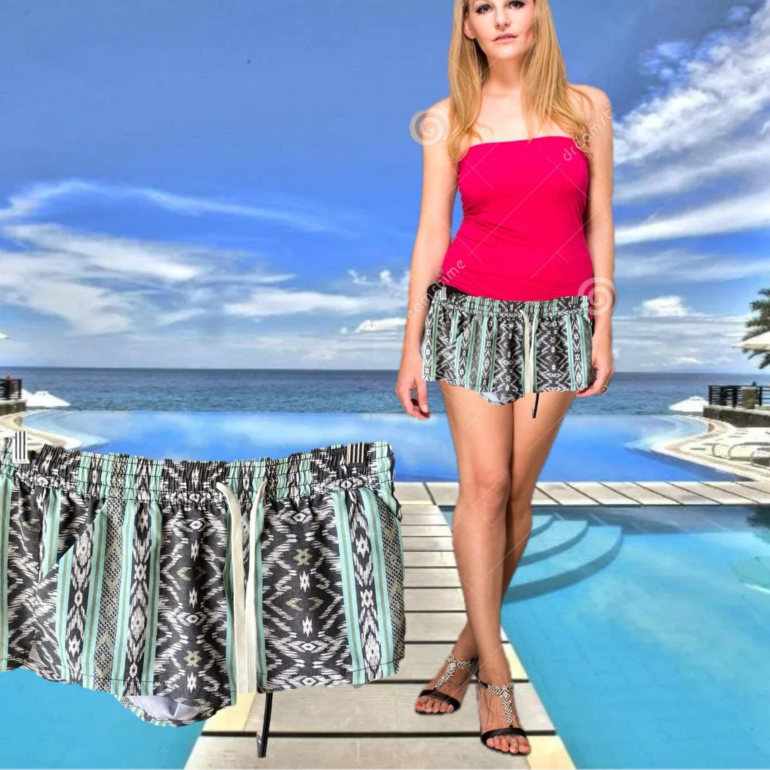 Billabong Lit Mom Denim Boho Shorts Sz XS Womens Boardshorts NWOT