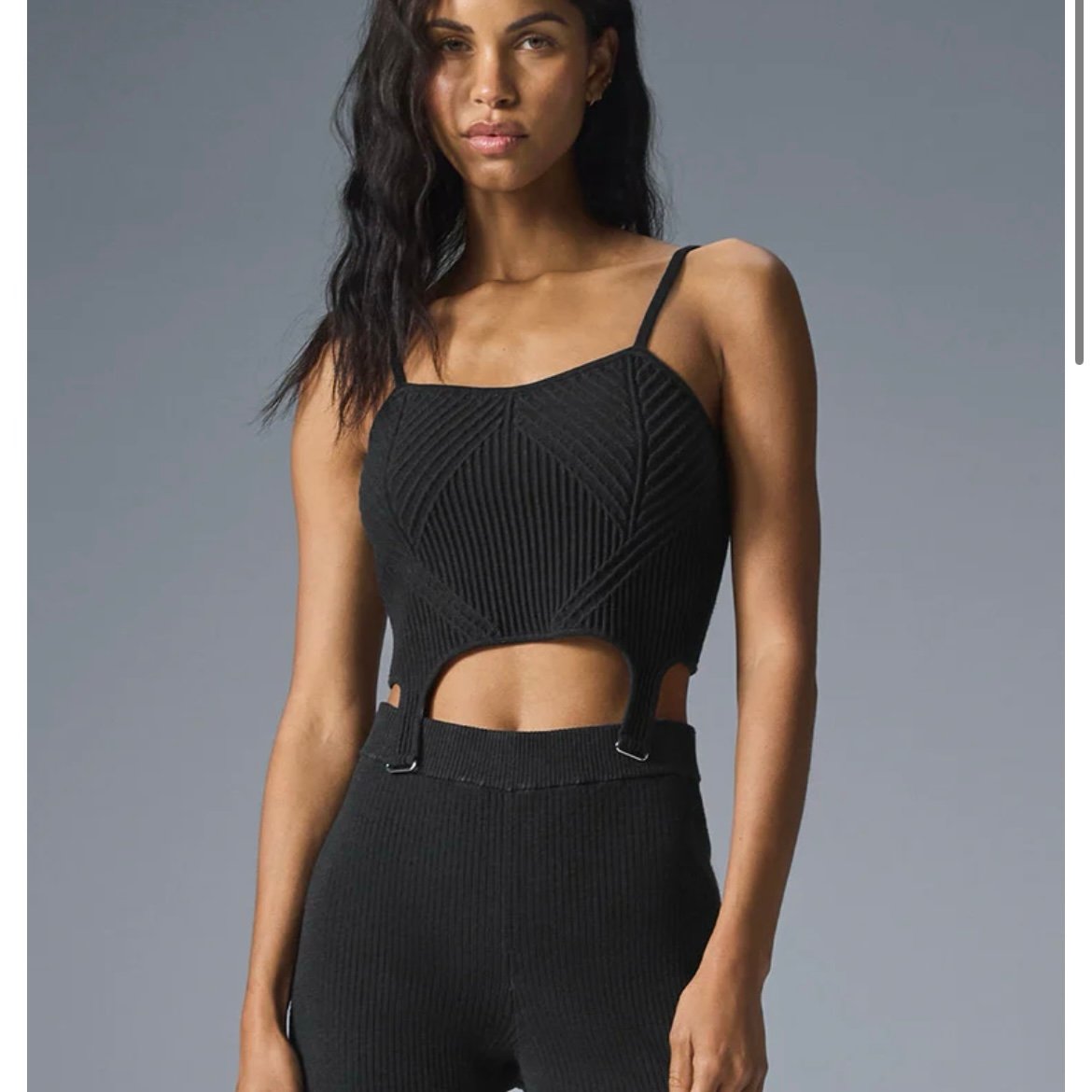 Alo Yoga NWT Denim Knit Garter Tank