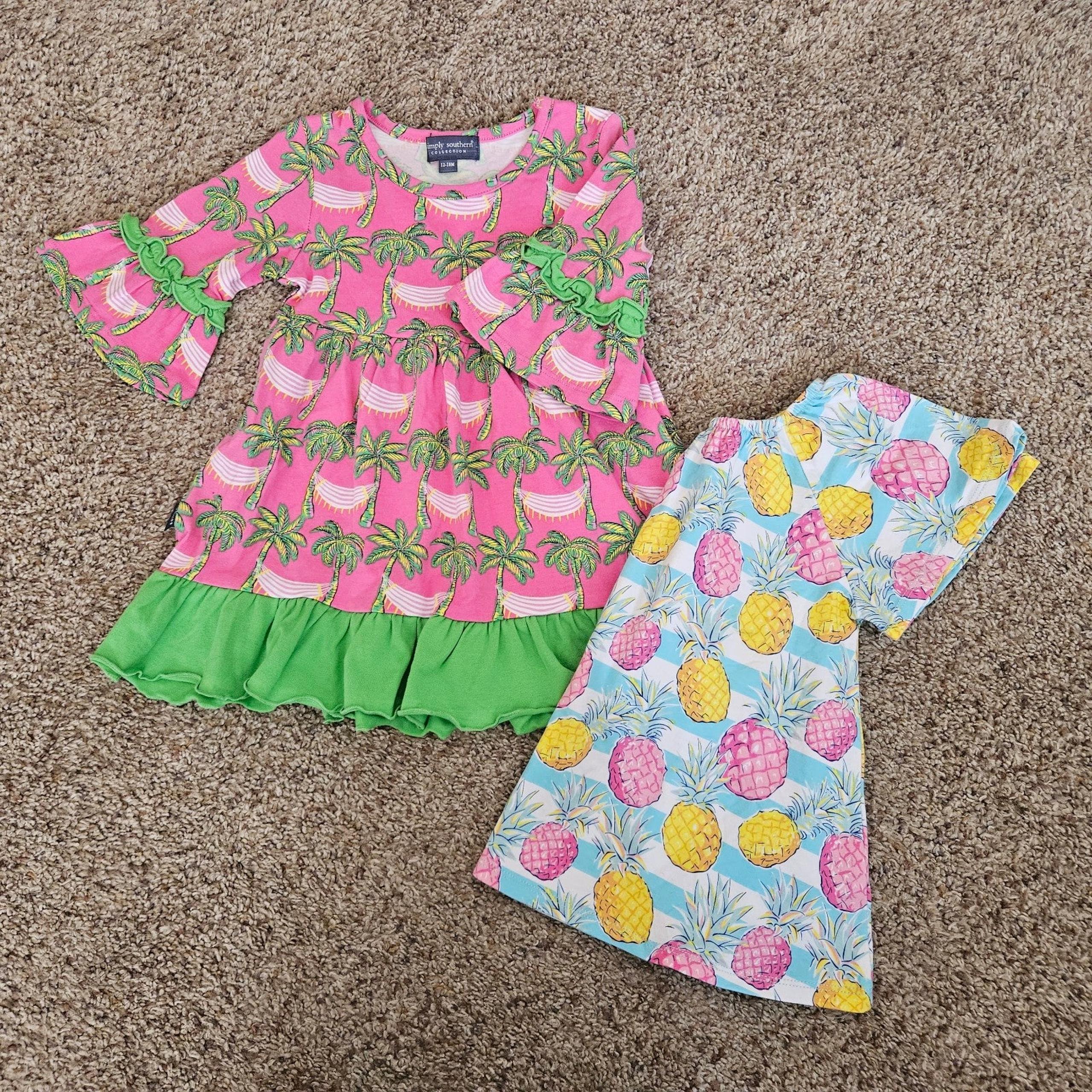 Simply Southern Girls Mini Dress & Blouse (12-18M)