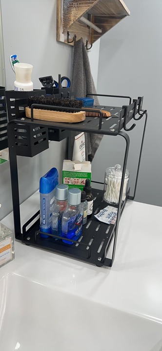 Large Bathroom Organizer Countertop,2 Tiered Bathroom Organizer Shelves